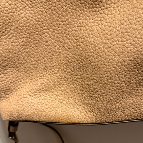 Tory Burch Beige Tan Pebbled Leather Tote/Crossbody with Braided Top Handle - Picture 9 of 13